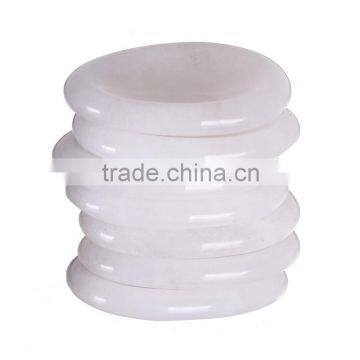 Wholesale Polished Worry Stone Pocket Stone White Semi-precious Stone Massage Stone Using