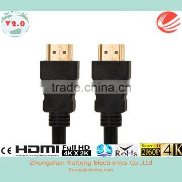 V2.0 High speed and low price HDMI cable with Ethernet ,24k gold connector