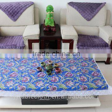 Gold Coatedand Printed Transparent Pvc Tablecloth photo-3