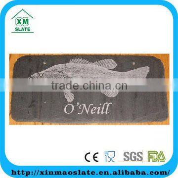 [factory direct] Random Size Personalised Natural Edge Laser Design Slate Welcome Board Item SJSB-XXRD2AJ