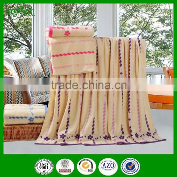 yarn dyed cotton terry towel bed sheet towel blanket for USA