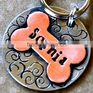 Promotional special blank metal dog tag,sublimation advertising pet id tags