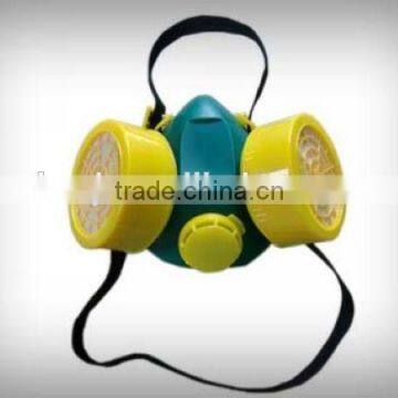 2016 hot sell double filter half gas mask similar as 3M gas mask double filter military chemical half face filter gas mask