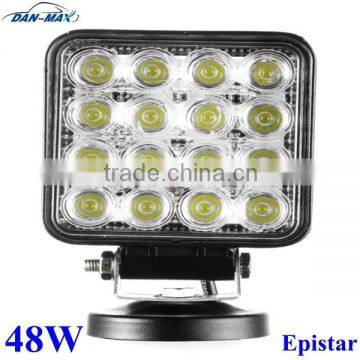 High light efficiency portable white 6000K Epistar DC 9V-18V 48w led work light