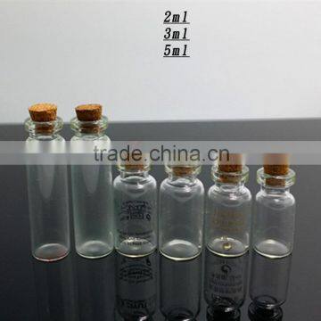 2ML 3ML 5ML 10ML small glass vial with cork lid                        
                                                Quality Choice
