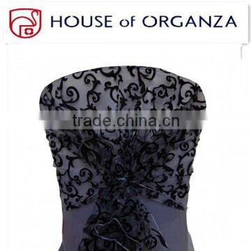 Flocking Organza Chair Sash