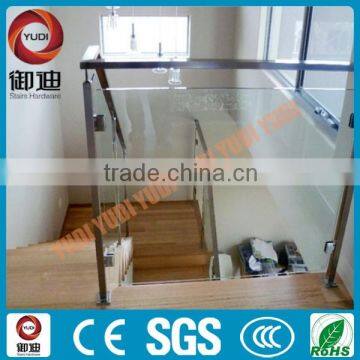 stainless steel interior glass railing systems for stair/staircase