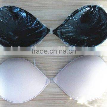 Seamless Adhesive Pink Sponge Front Closure Push Up Nipple Bra