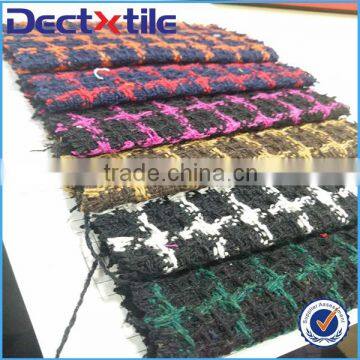 winter warm fabric tartan fabric terry wool fabric for woman