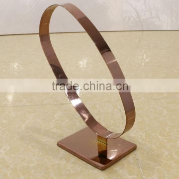 Rose gold round belt display rack stand