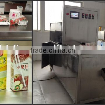 fresh peach juice drink beverage aseptic paper with foil carton filling sealing packing machine