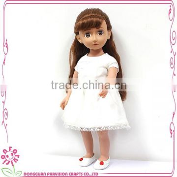 Cute American girl doll PVC cheap baby doll 18 inch for kids