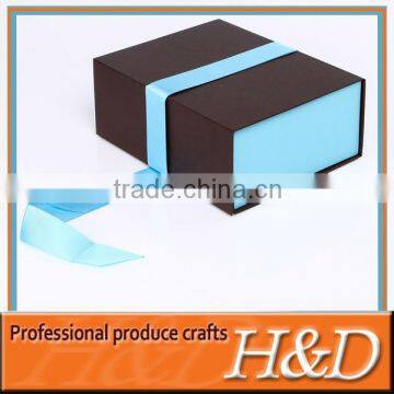 cheap folding ribbon packing handmade paper box