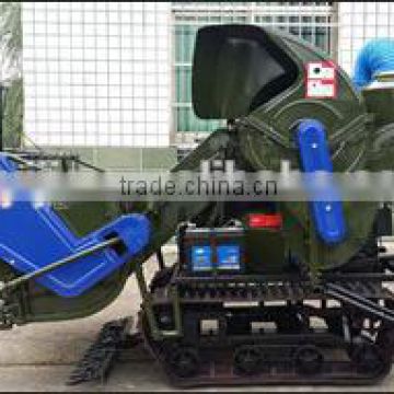 Full feed wheat and rice self-propelled combine harvester for paddy and dry field