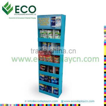 Cardboard Material Crisps Display with Cells, Display Stand for Chips, Chips Display Rack