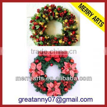 Custom new style clamp wreath rings christmas decoration wreaths 12 inch