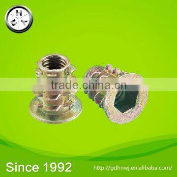 zinc plated zinc alloy nut,cabinet connecting zinc alloy nut, M6 zinc alloy nut