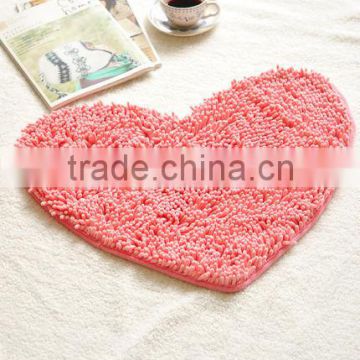 heart-sharp microfiber chenille mat