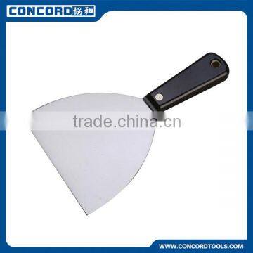 1.25" carbon steel mirror polished blade and black color clipped plastic handle Scraper putty knife construction tool