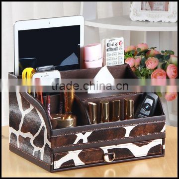 Creative PU leather home smoked carton Hotel European style multifunctional desktop bo tissue bo factory wholesale