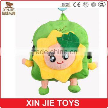 flower plush backpack plush sunflower backpack kids green backpack