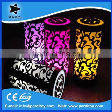 Carving flower cordless restaurant led rechargeable table lamp