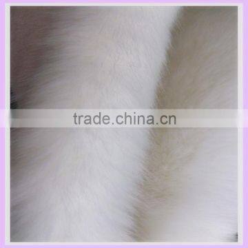 long pile flame retardant plush fur fabric white imitation rabbit fur