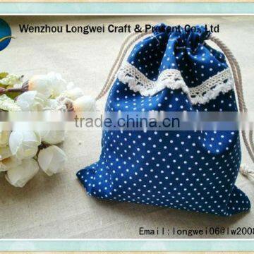 small cotton drawstring bags/mini drawstring bags/fabric drawstring bag