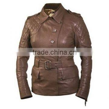 Leather Media Motorcycle Jacket for women