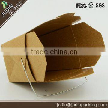 1000ml disposable printed handled paper container for noodle
