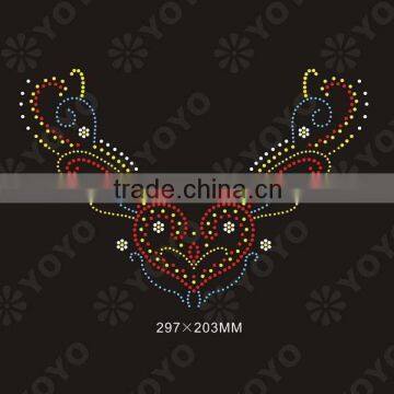 beautiful collar necklace colorful rhinestone transfer hotfix motif