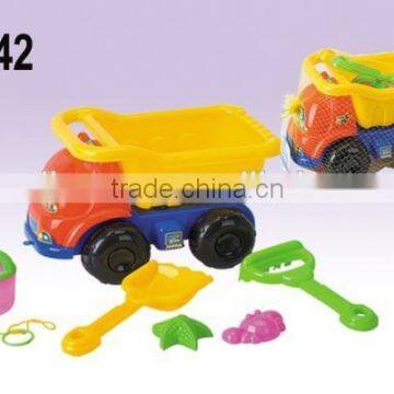 Hot Sale Plastic Summer Truck For Kids,Net Bag Beach Toys Adult Sand Set