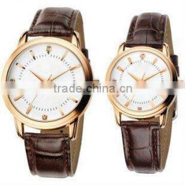 2013 hot wholesaes pair leather watch ,couple leather lover watch