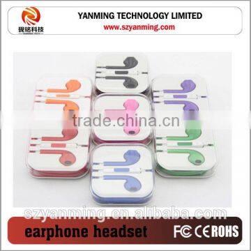 Colorful mini Earphone with Mic for iPhone 3G 4G 4S 5G