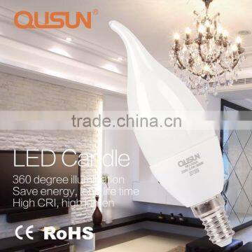 QUSUN LED Candle Light 2.5W Fluorescent Finish for Ambience Lighting