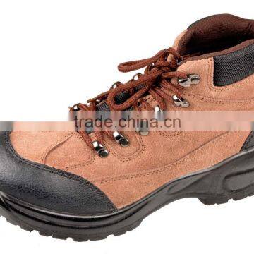 Anti-Puncture PU Injection Split Embossed Leather Safety Shoes photo-2