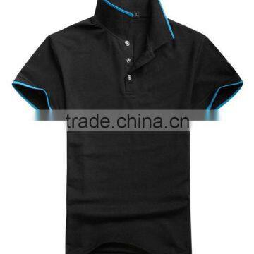 Plain black skin tight stylish polo t-shirts for men