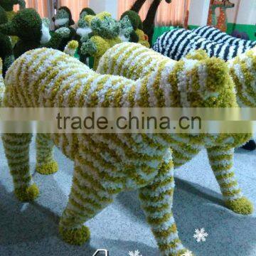 Factory price artificial animal sculpture garden decoration green topiary artificial tiger sculpture