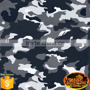 Excellent Quality Dazzle Graphic Black Army Camo Feature Hydrographic Film No.DGDAS0133 Camouflage Water Transfer Printing Film