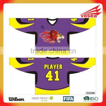 100% Polyester custom cheap hockey jersey