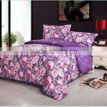 New luxruy elegant flower Printed Duvet Cover With Pillow Cases Quilt Cover Cotton Bedding Set