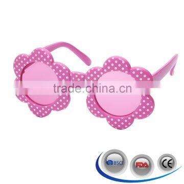 Flowers shaped novelty design girl kids plastic sunglasses uv400