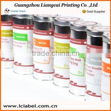 custom tea label sticker tea printing paper sticker for tea bottle