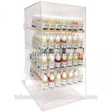 fine craft 5 tiers clear acrylic e-liquid display,e liquid display rack,acrylic e-juice display case manufacturer