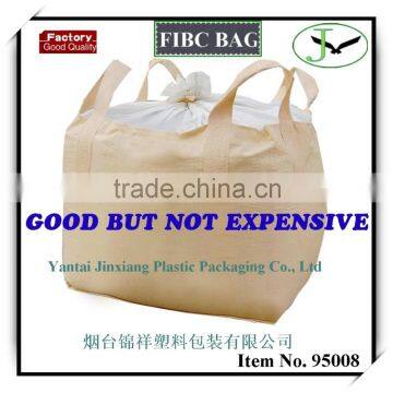 100% PP woven spout 1 ton jumbo bags for cement, sand, with low manufacturer price in shandong