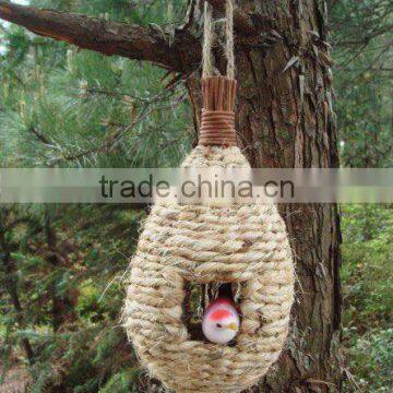 outdoor hanging grass bird nest