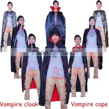 Sexy vampire cape long black vampire cloak hot party halloween costume for men