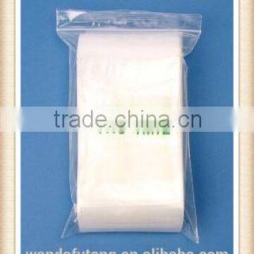 wholesale zlb-19 4" x 6", 4 Mil Clear White Block Zipper Bags, Dispenser Bag Pack of 100