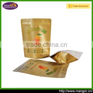 Leak Tightness Compostable Pack Dried Fish Fruit Spanish Potato Taro Zip On Top Kraft Paper Bag, Kraft Paper Bag Making Machine