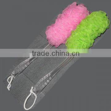 Best-selling cleaning plastic mesh scrubber,bath mesh sponge back scrubber